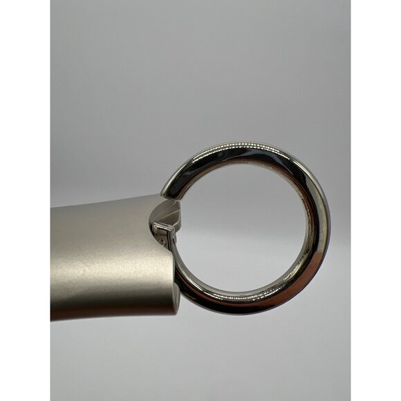 Sleek Silver Keychain With Dual Rings & Polished Finish - Picture 4 of 4